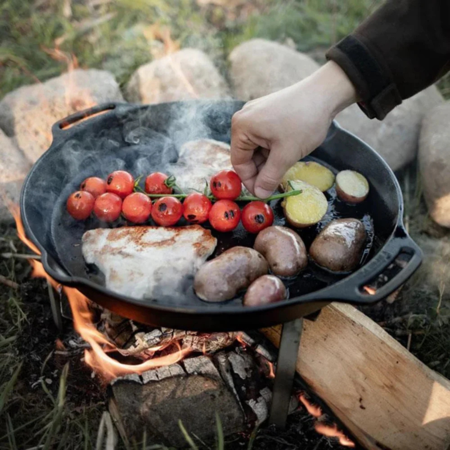 40cm Cast Iron Skillet with Two Handles FP40H-T by Petromax