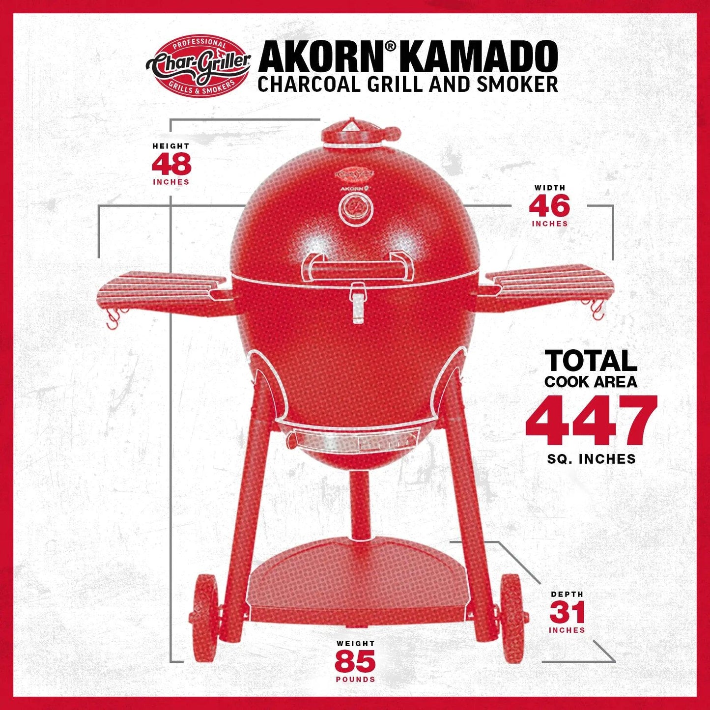 Char-Griller Akorn Kamado Kooker Charcoal Barbecue - BBQ Land