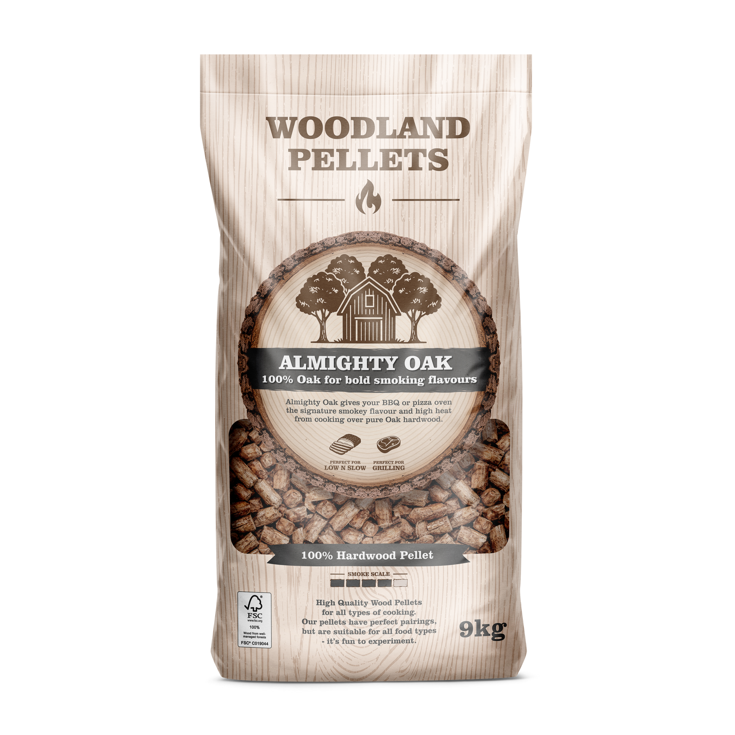 Woodland Pellets: Almighty Oak 9KG Bag