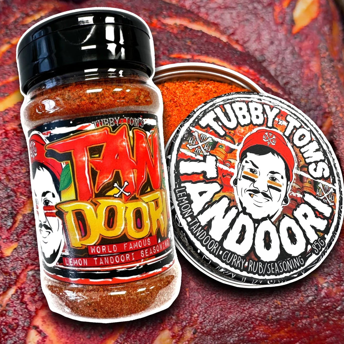 Lemon Tandoori - Curry Rub & Seasoning (245g Shaker) by Tubby Toms