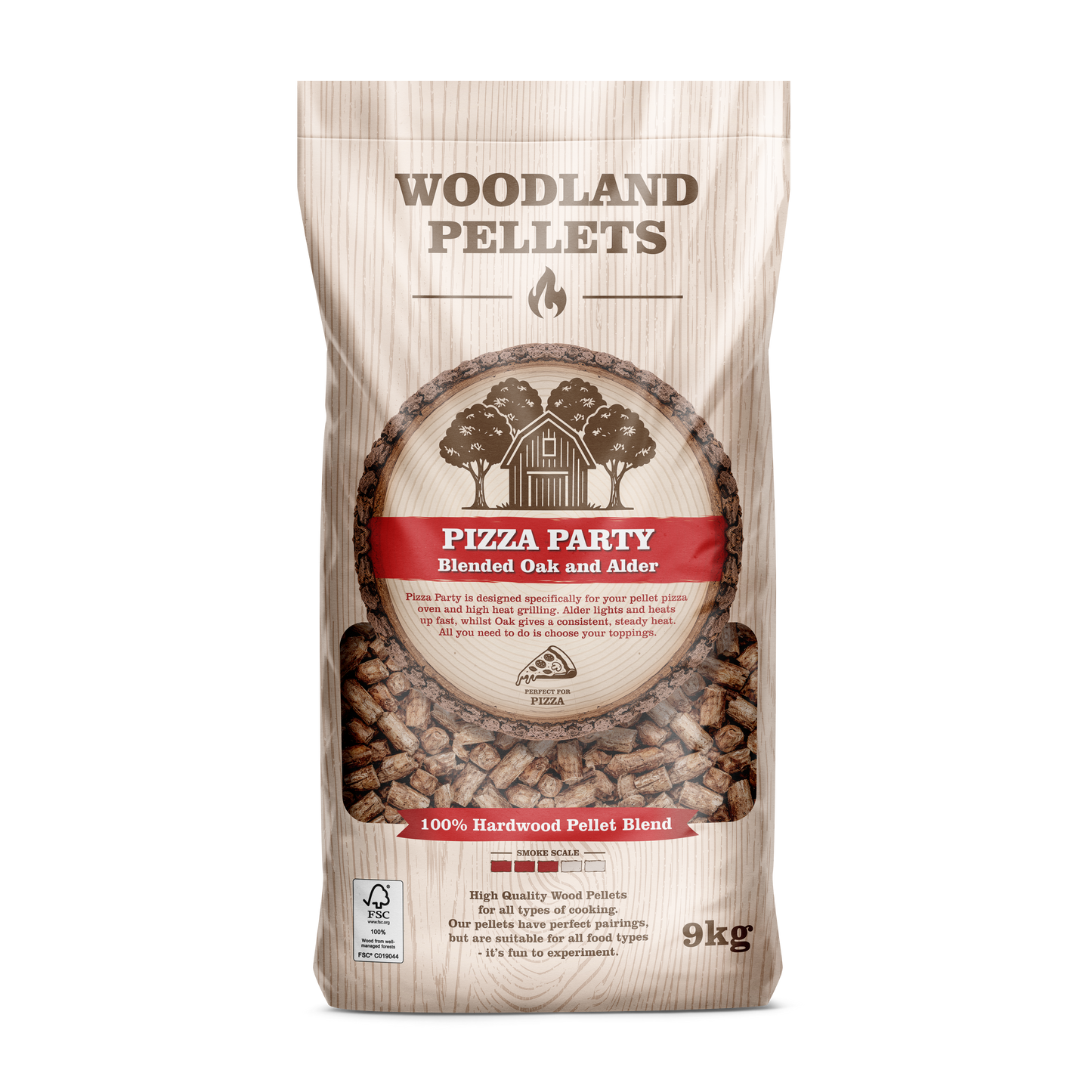 Woodland Pellets: Pizza Party Wood Pellets 9KG Bag