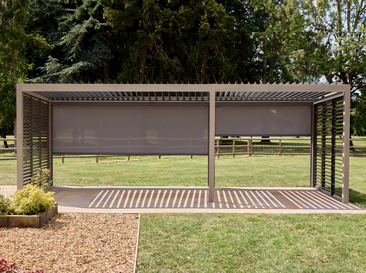 Sanctuary Oak 7 x 3m Pergola with Lights