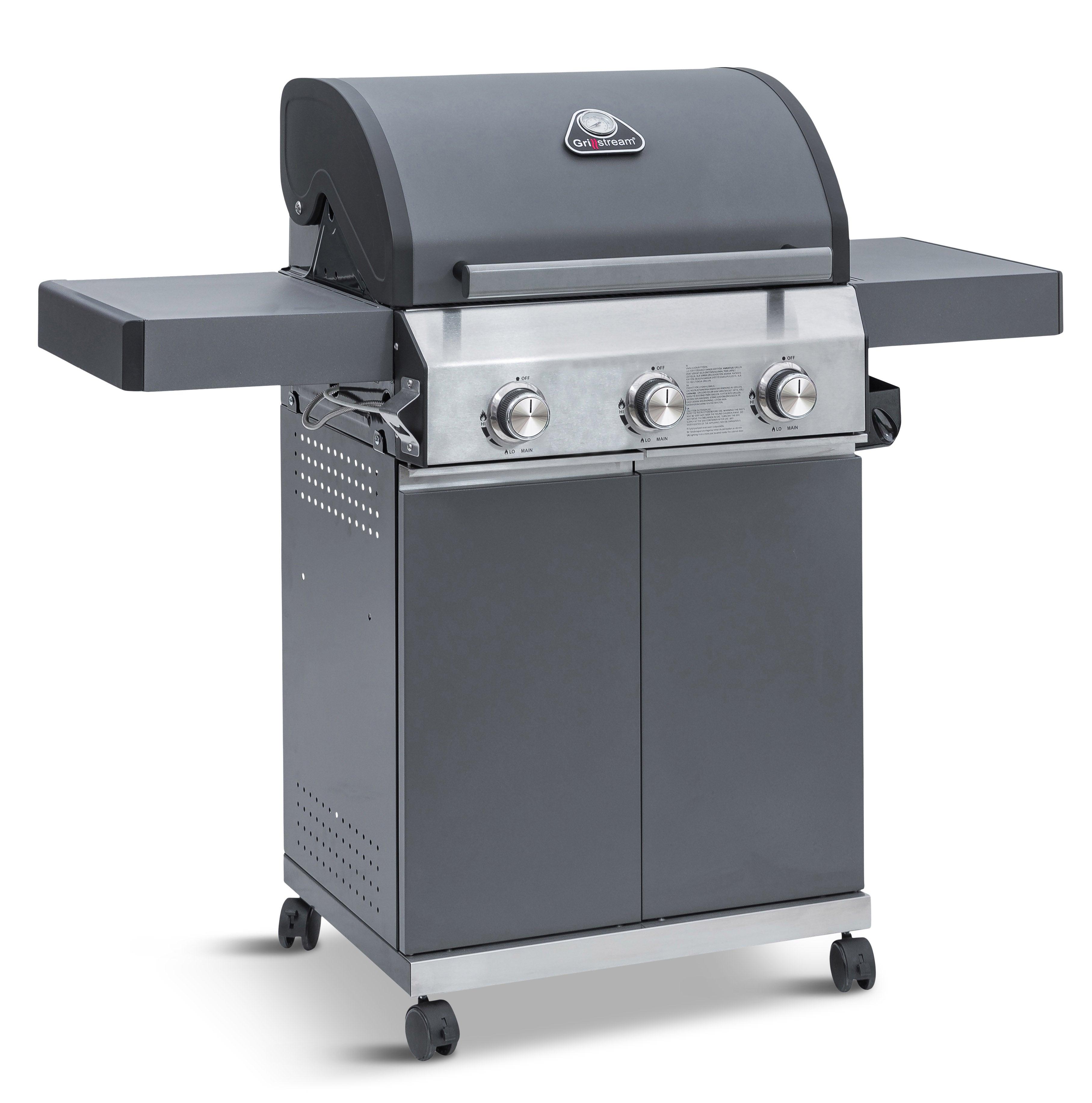 Grillstream Classic 3 Burner Hybrid Gas / Charcoal Barbecue BBQ Land