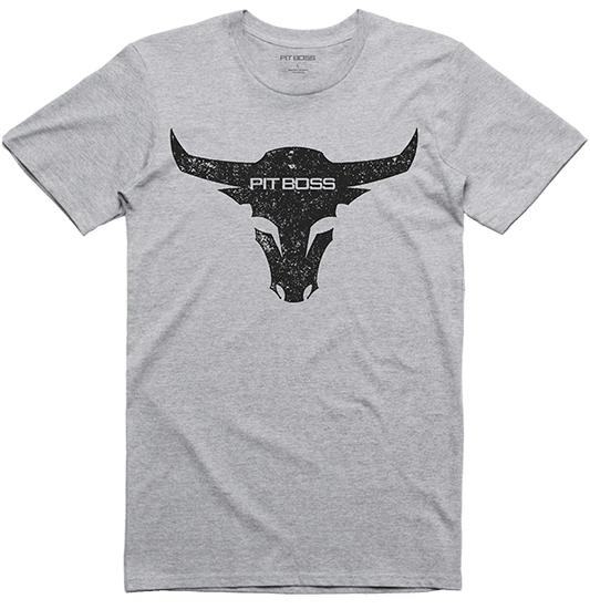 Pit Boss Men's Grey Bull T-Shirt EXTRA LARGE - BBQ Land