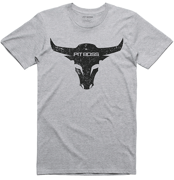 Pit Boss Men's Grey Bull T-Shirt LARGE - BBQ Land