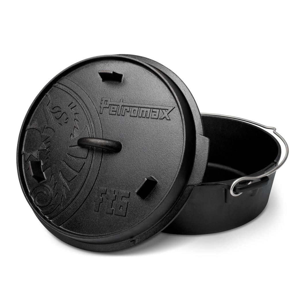 5.5L Cast Iron Dutch Oven Petromax FT6-T - BBQ Land