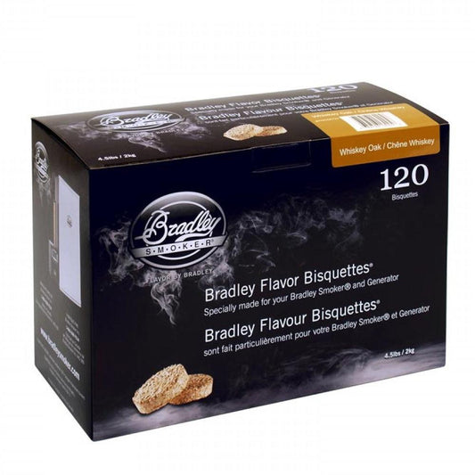 Bradley Smoker Whisky Oak Bisquettes x 120 - BBQ Land