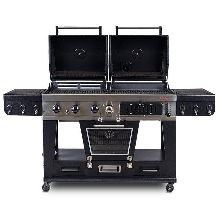 Pit Boss Memphis Ultimate Smoking BBQ Grill with Cover + Cast Iron Cookware - BBQ Land