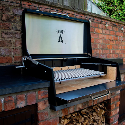 Flamery Large Asado BBQ with 50/50 Split Grill
