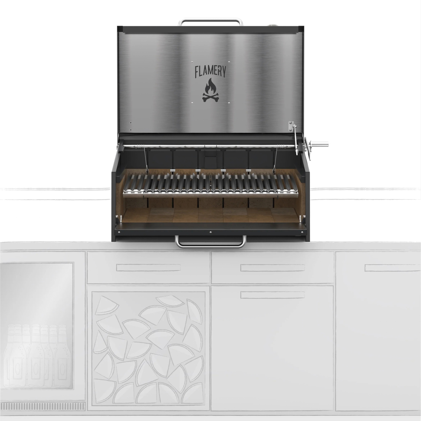 Flamery Small Asado Pro 3.1 Built-In with Full Grill