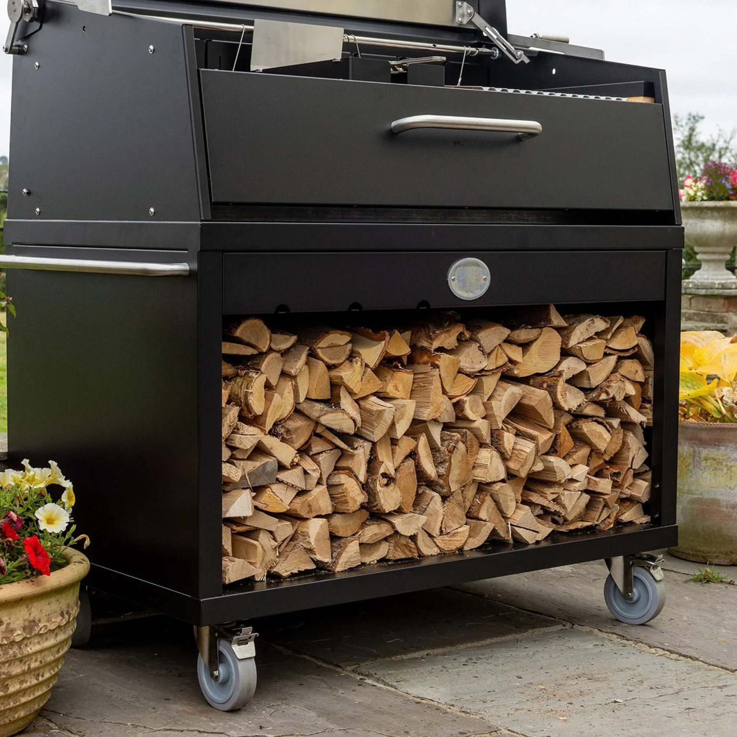 Flamery Small Asado BBQ with Split Grill + Trolley