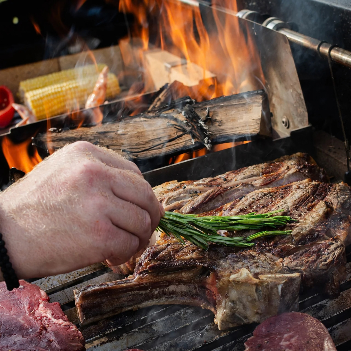 Flamery Large Asado with Split Grill + Trolley