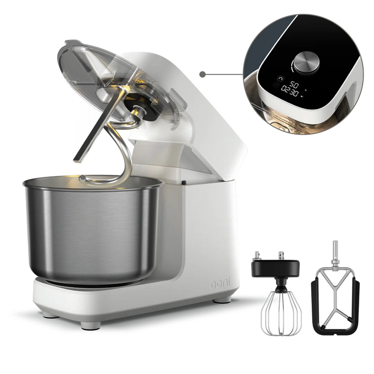Ooni Halo Pro Spiral Mixer - Polar White
