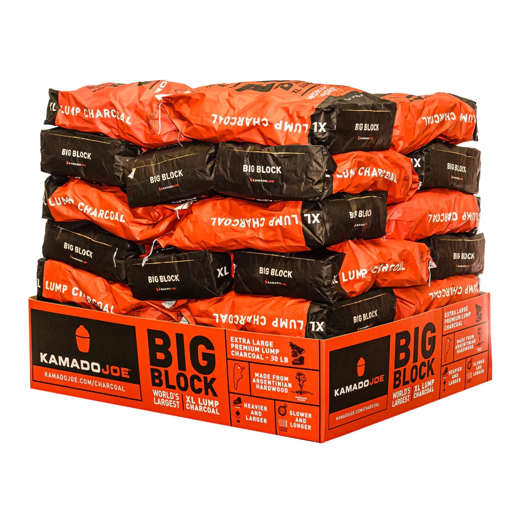 30 x 13.6kg / 30lb Bags of Kamado Joe Big Block XL Lumpwood Charcoal