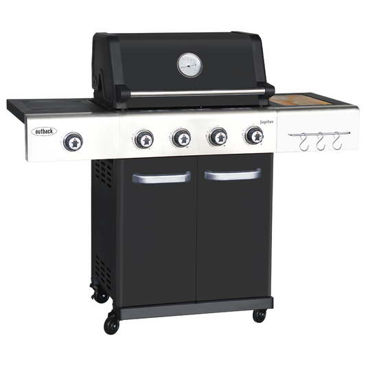 Outback Gourmet 4 Gas BBQ in Black (OUT370793)