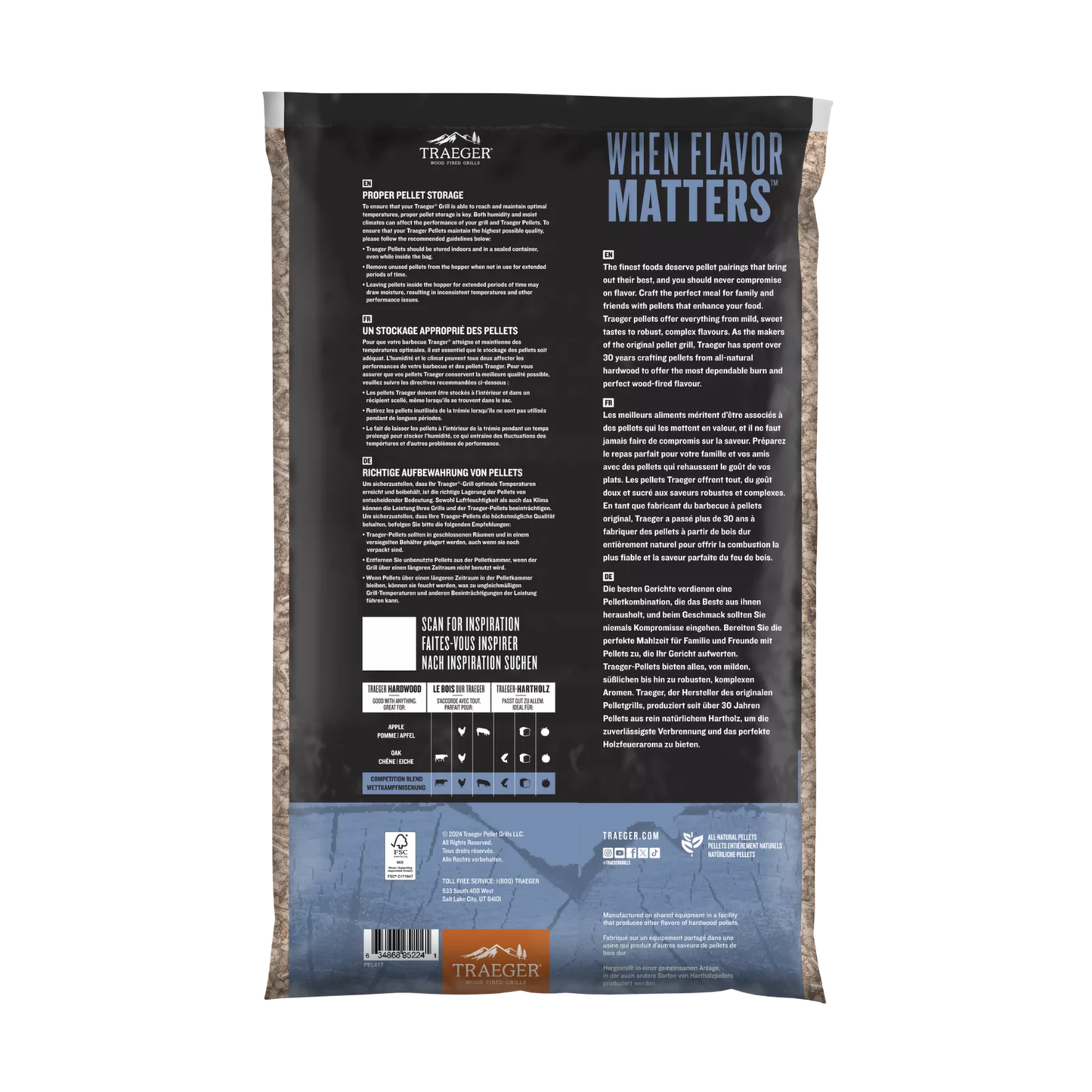 Traeger 9kg Competition Blend Wood Pellets FSC