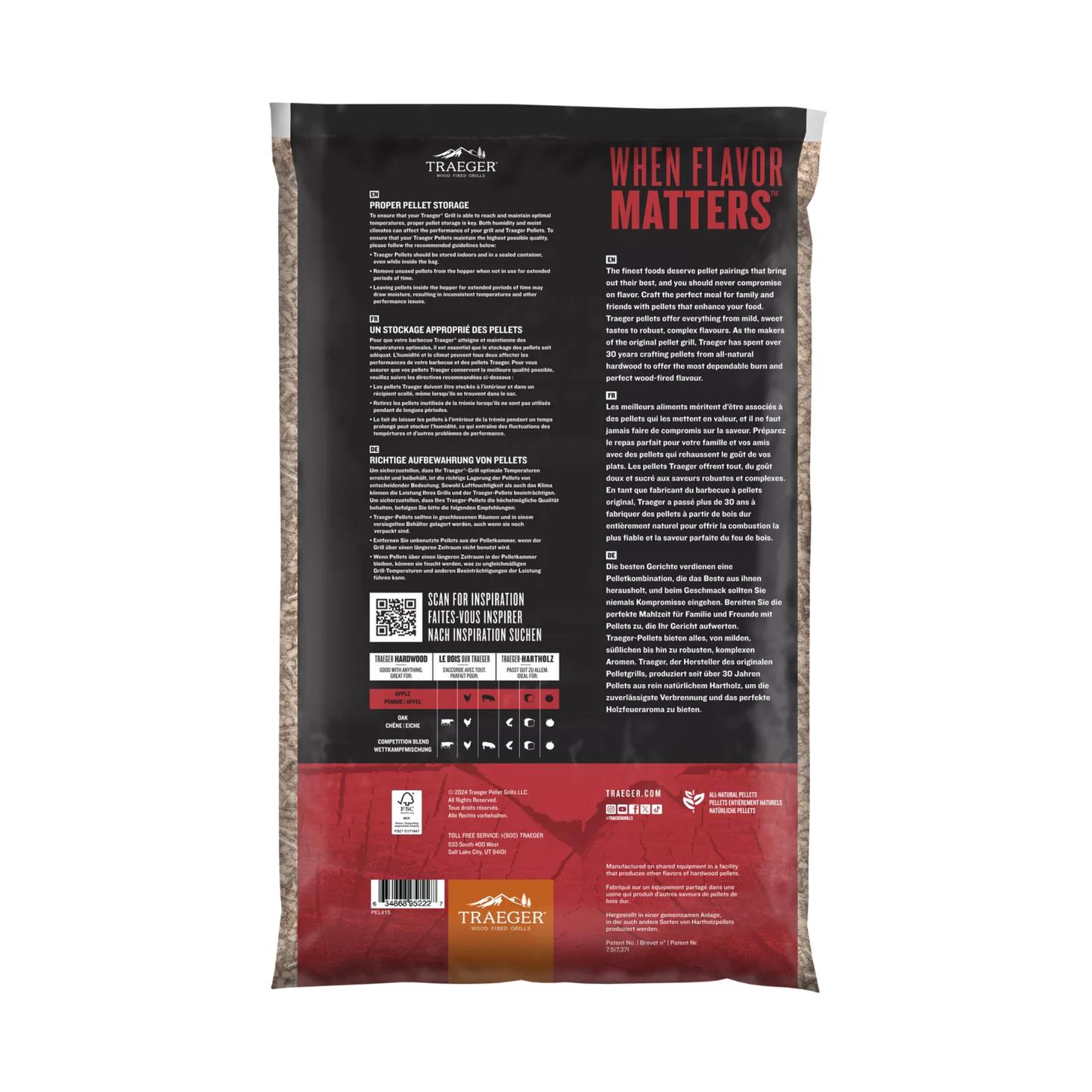 Traeger 9kg Apple Wood Pellets FSC