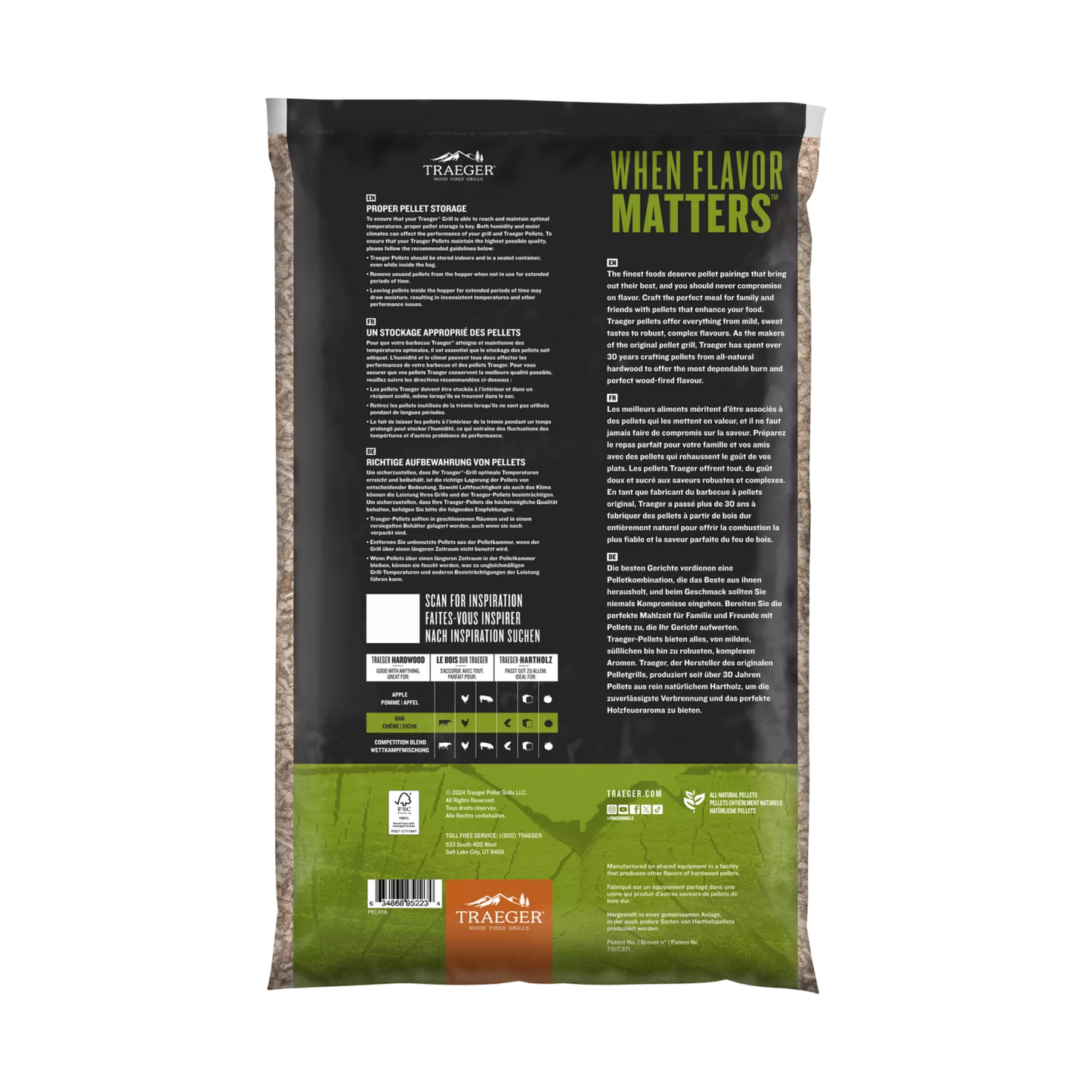 Traeger 9kg Oak Wood Pellets