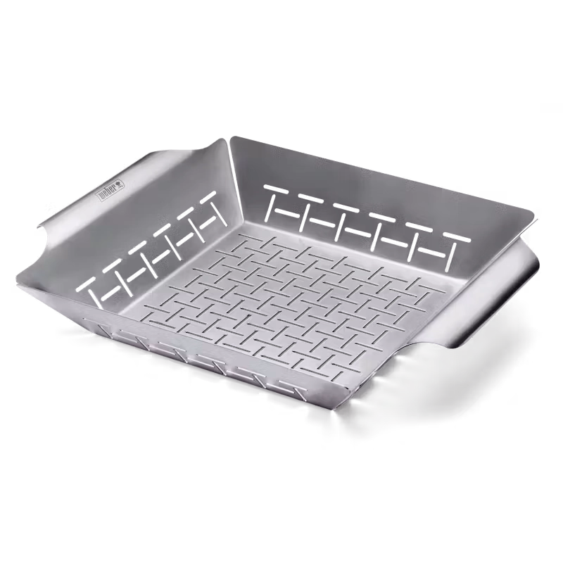 Weber Deluxe Square BBQ Grilling Basket Pan 6434