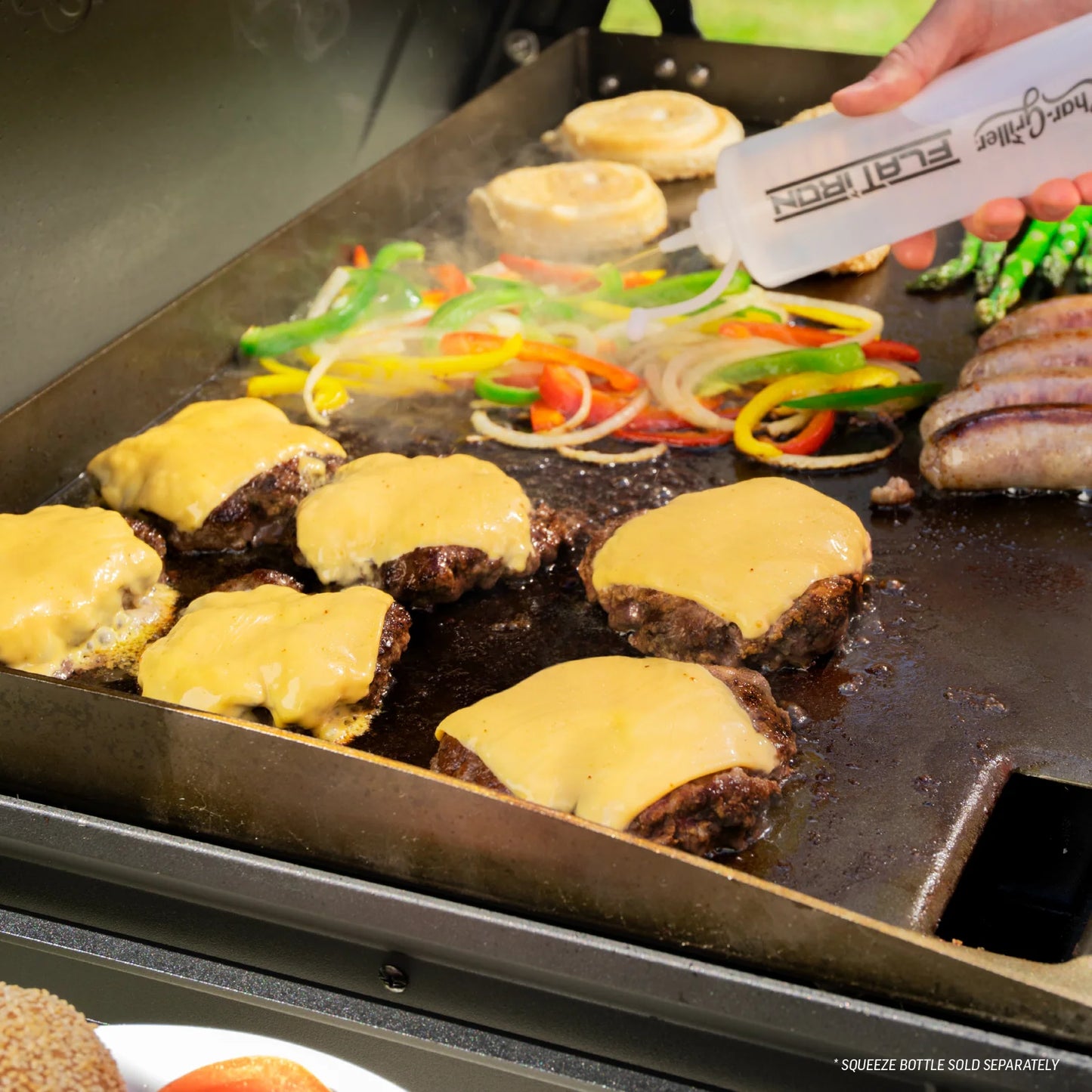 Char-Griller 3 Burner Flat Iron Gas Griddle Plancha BBQ
