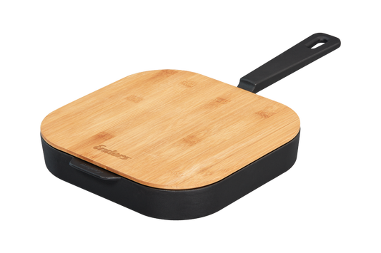 Enders Large Cast Iron Frying Pan with Bamboo Board