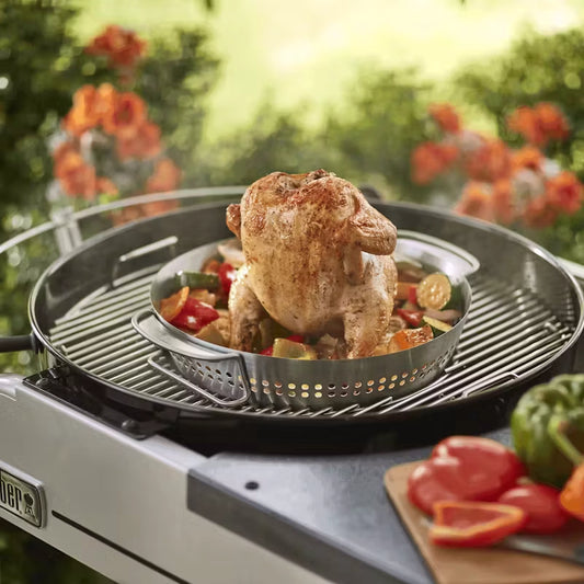 Weber Crafted GBS Poultry Roaster in Stainless Steel