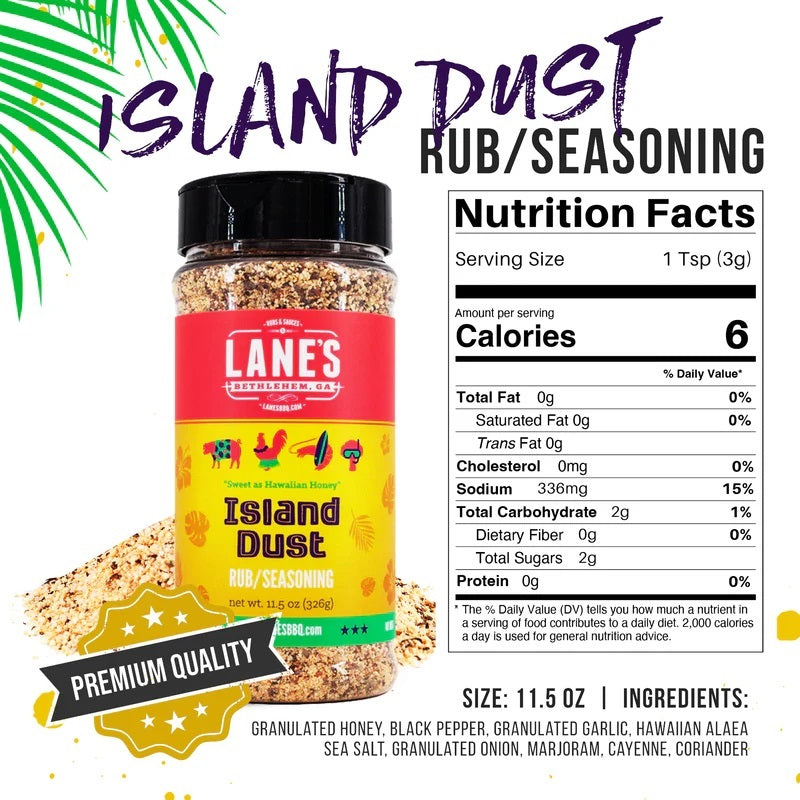 Lanes BBQ Island Dust (formerly Kapalua) Rub 326g