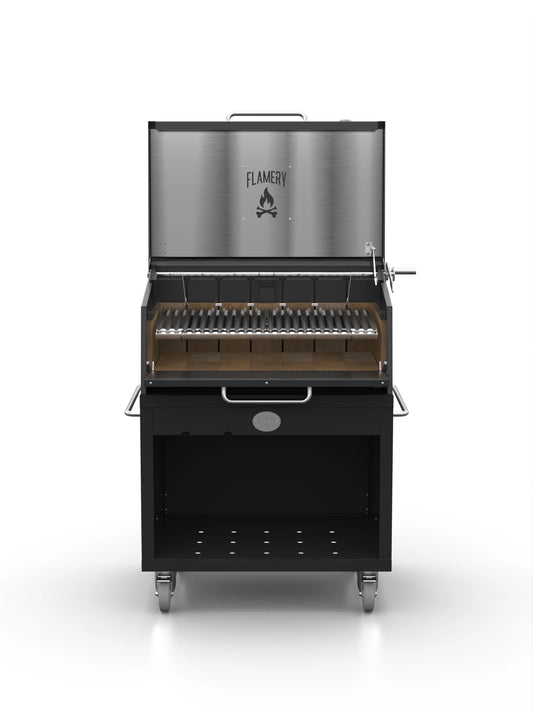 Flamery Small Asado BBQ with Full Grill on Trolley