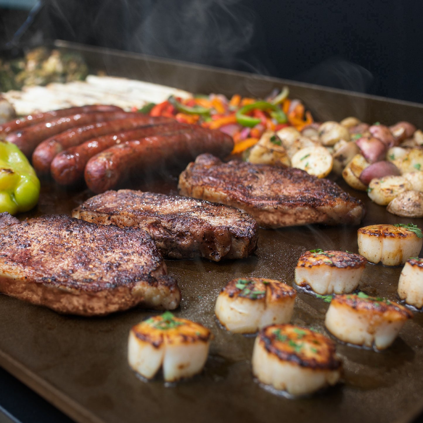 Char-Griller 4 Burner Flat Iron Premium Gas Griddle