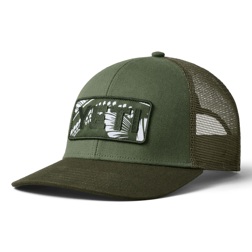 Yeti Bass Badge Trucker Hat - Olive - BBQ Land