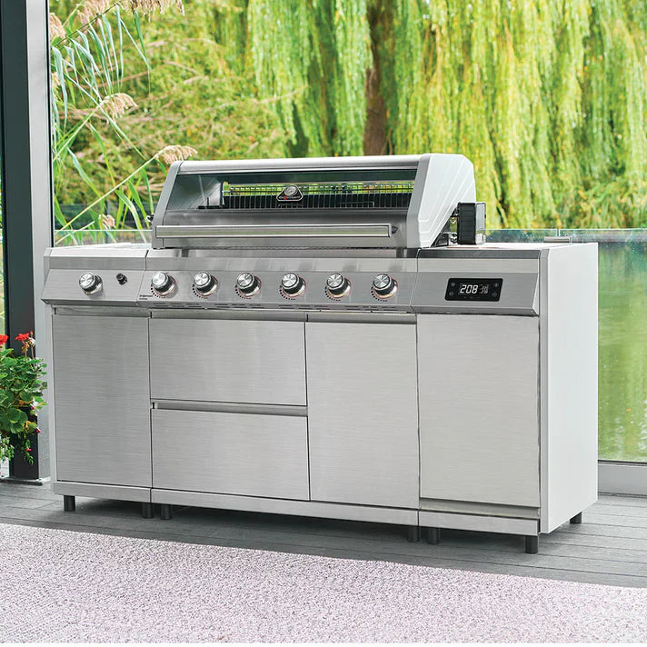 Grillstream Island 6 Burner Hybrid Gas & Charcoal BBQ