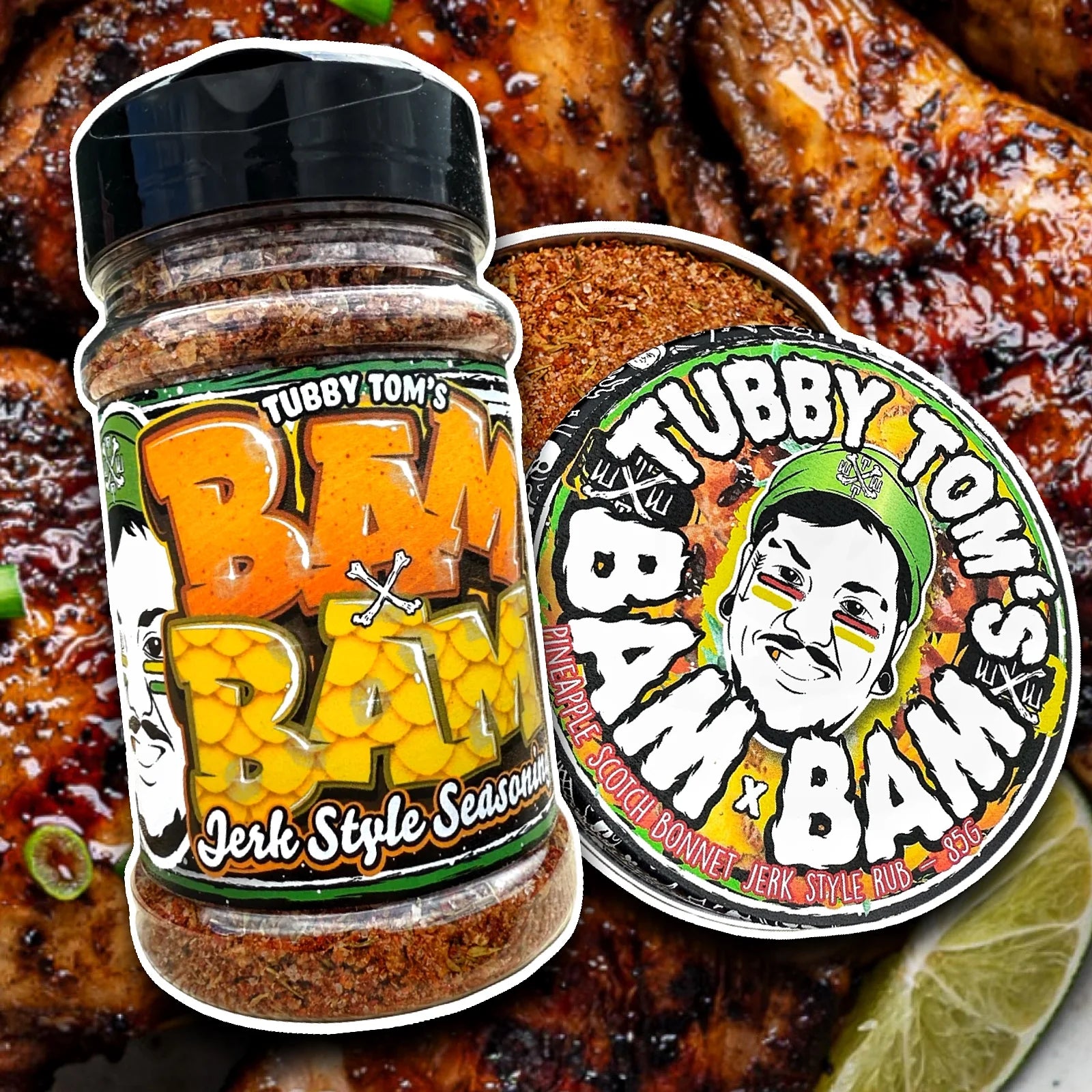 Bam Bam - Fiery Jamaican-Style Jerk Seasoning 225g by Tubby Toms | BBQ Land