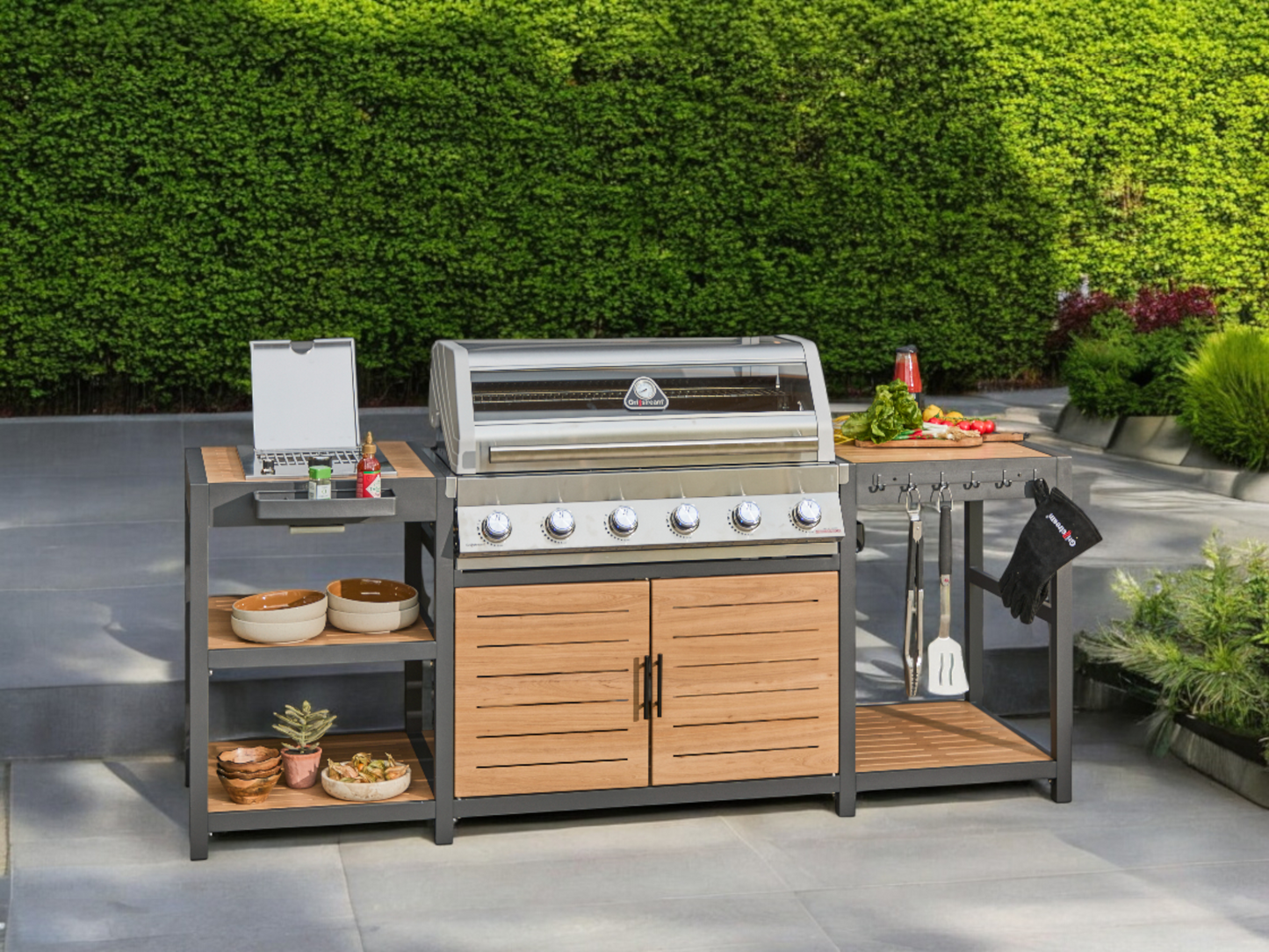 Grillstream Sanctuary Oak 6 Burner Outdoor Kitchen