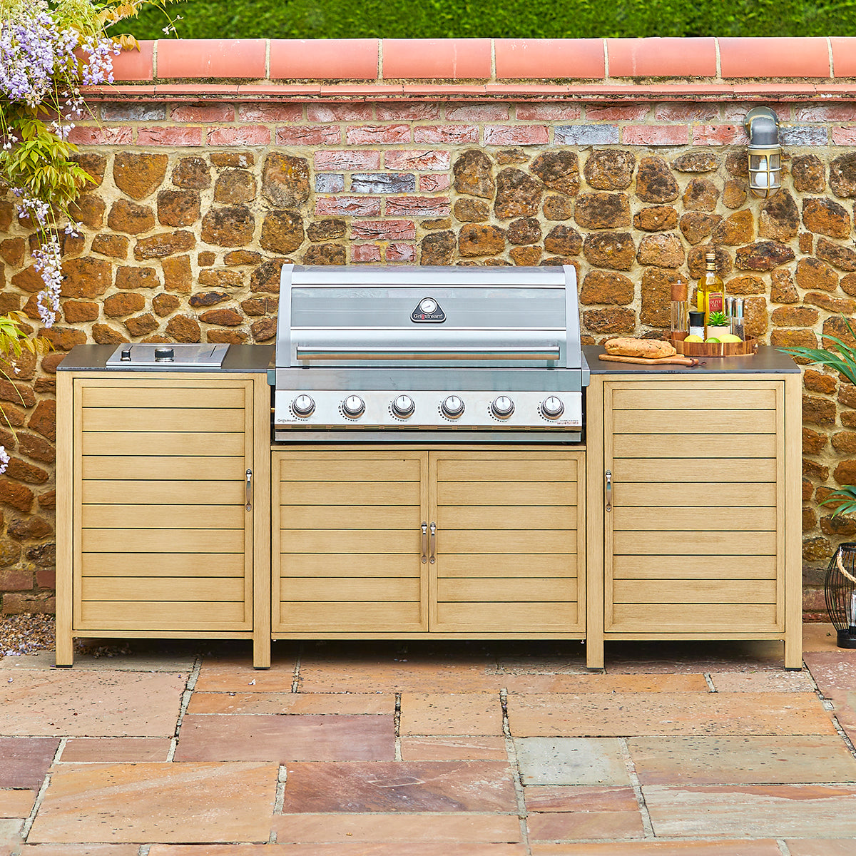 Grillstream Venice 6 Burner Hybrid Outdoor Kitchen with Side Burner