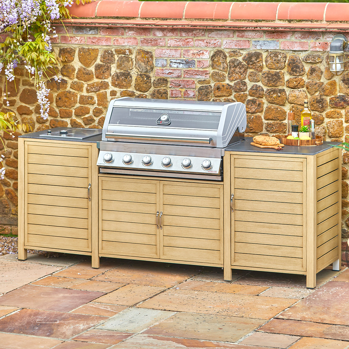Grillstream Venice 6 Burner Hybrid Outdoor Kitchen with Side Burner
