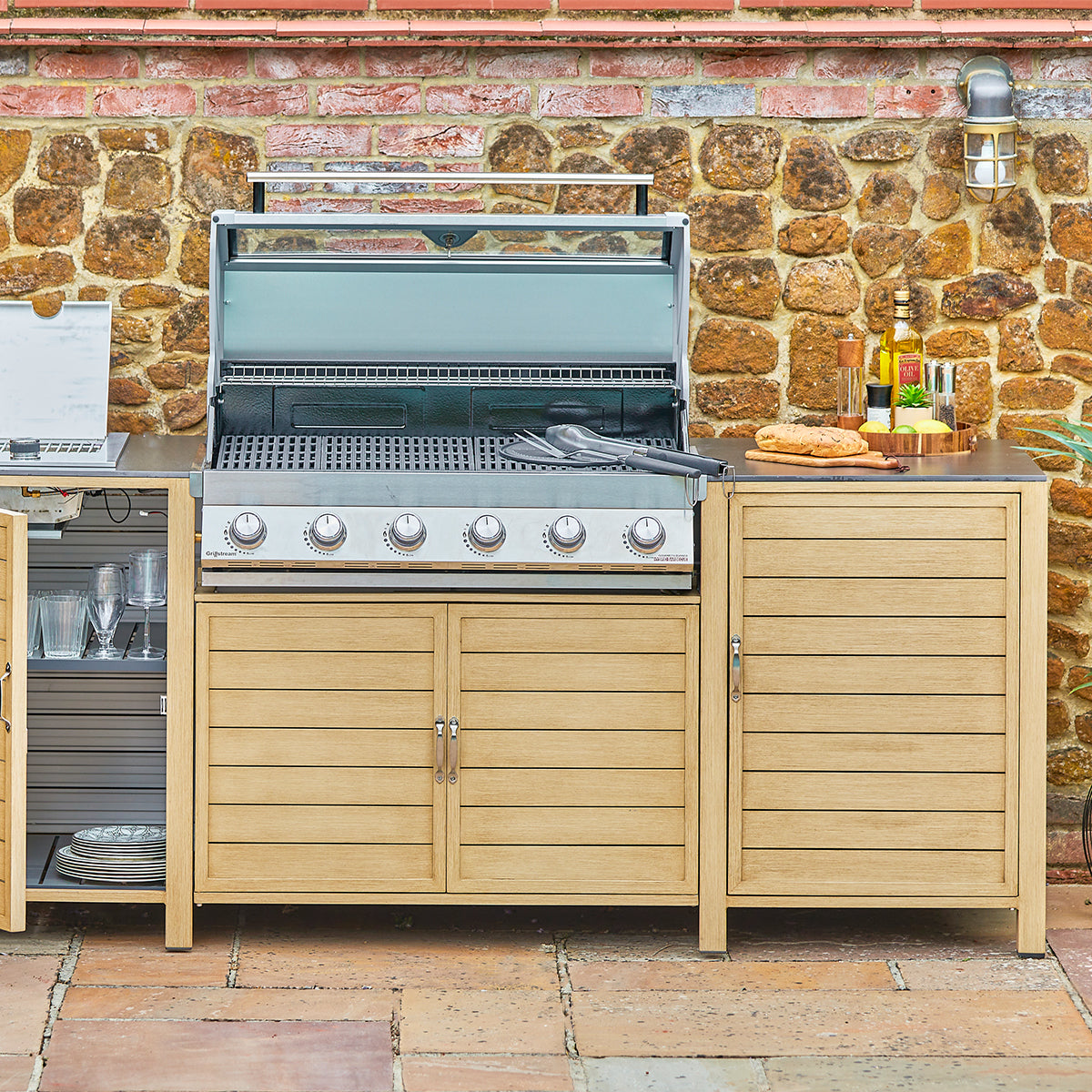 Grillstream Venice 6 Burner Hybrid Outdoor Kitchen with Side Burner