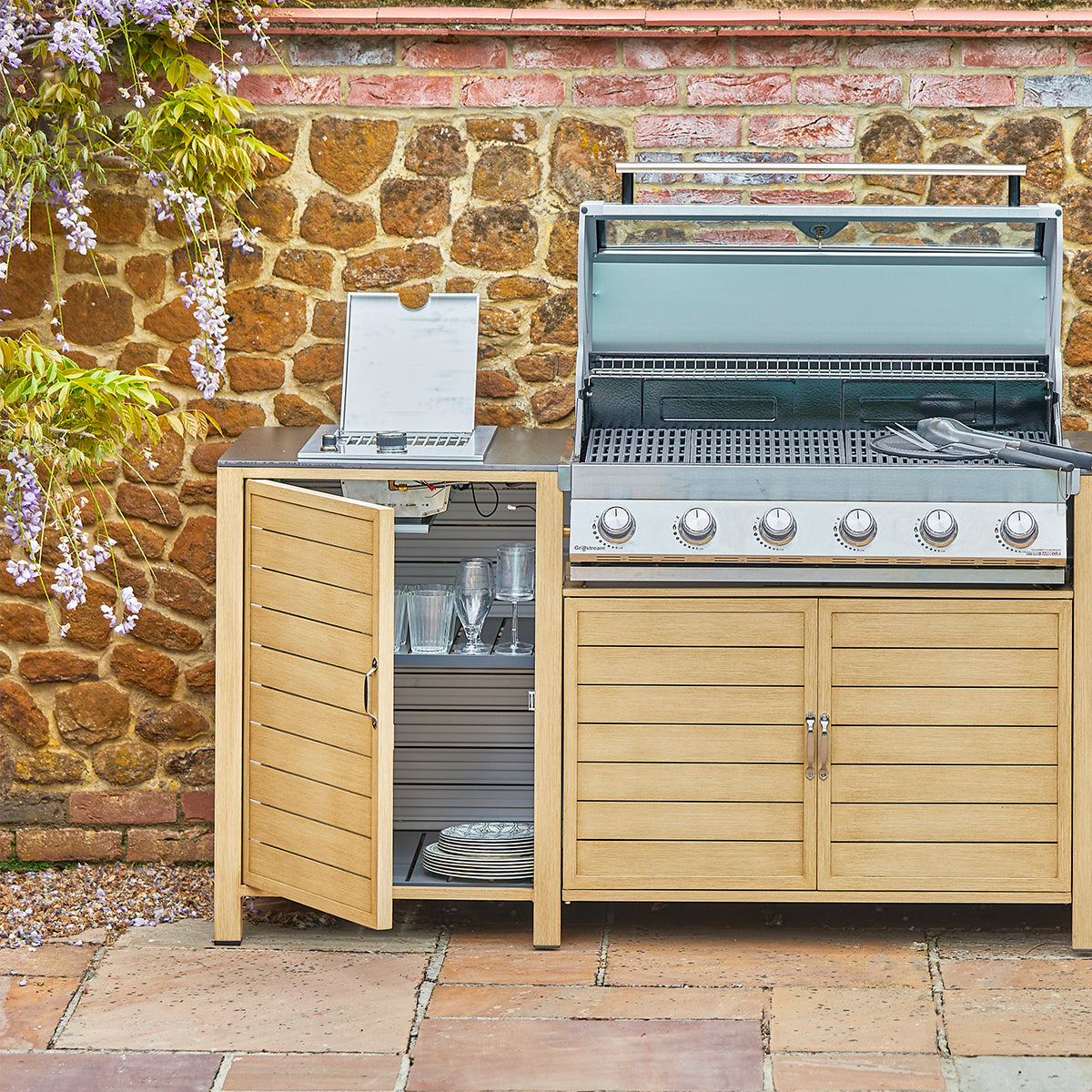 Grillstream Venice 6 Burner Hybrid Outdoor Kitchen with Side Burner