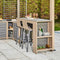Sanctuary Birch Deluxe Outdoor Kitchen Bar Table and Bar Stools
