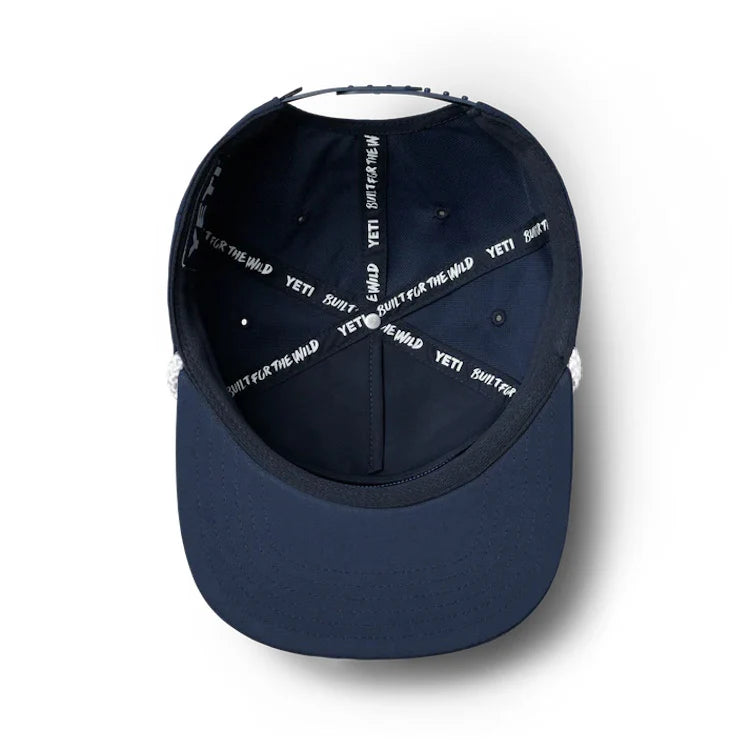 Yeti Coolers Mid Pro Flat Brim Rope Cap in Navy