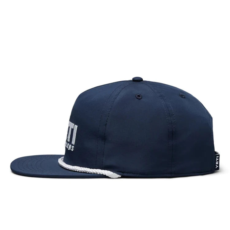 Yeti Coolers Mid Pro Flat Brim Rope Cap in Navy