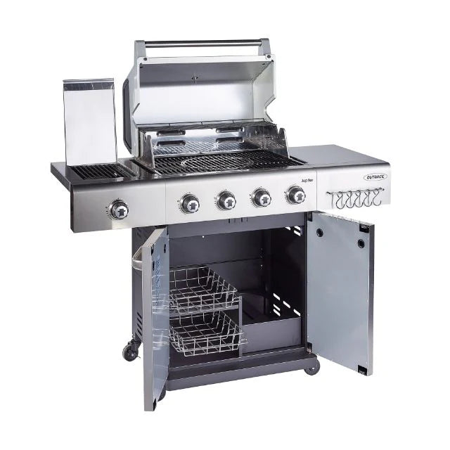 Jupiter 4 Stainless Steel Hybrid BBQ with Cover