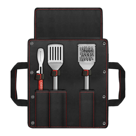 Kamado Joe Grilling Tool Kit w/ Case (Grill brush, tongs and spatula)