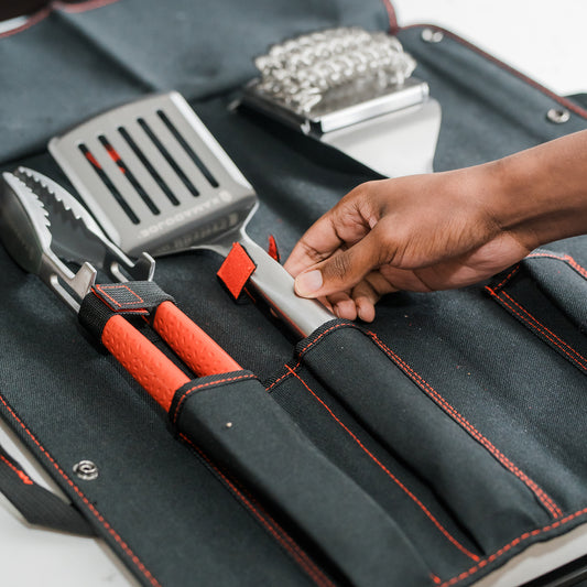 Kamado Joe Grilling Tool Kit w/ Case (Grill brush, tongs and spatula)
