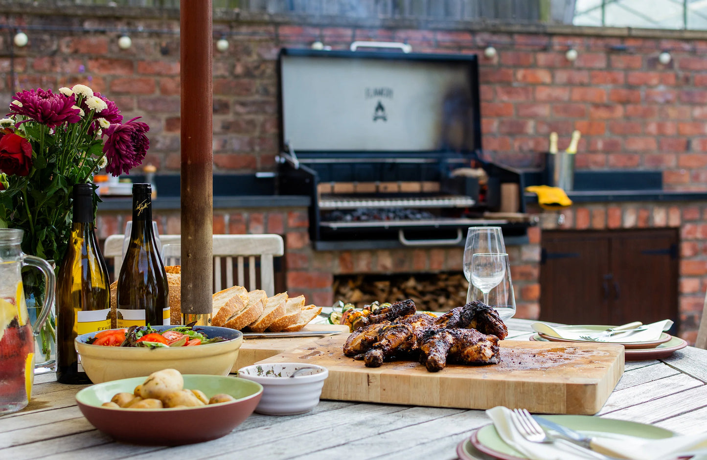 Flamery Large Asado BBQ with 50/50 Split Grill | BBQ Land