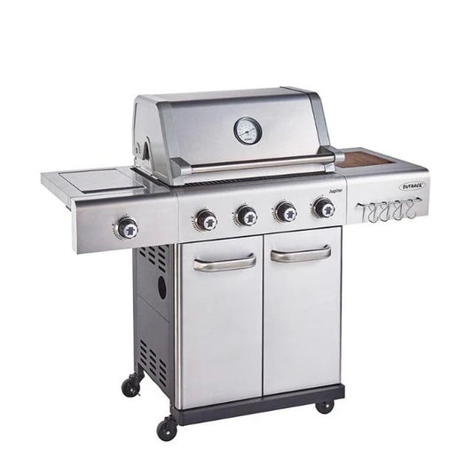 Jupiter 4 Stainless Steel Hybrid BBQ with Cover