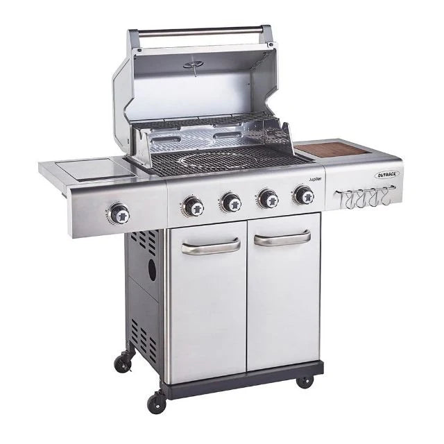 Jupiter 4 Stainless Steel Hybrid BBQ with Cover