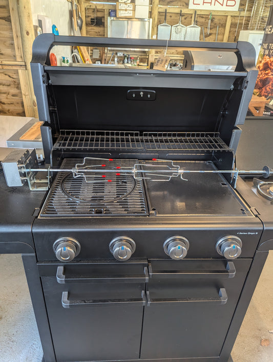 Ex-Display Campingaz Onyx 4 Burner Gas BBQ with Rotisserie (#124)