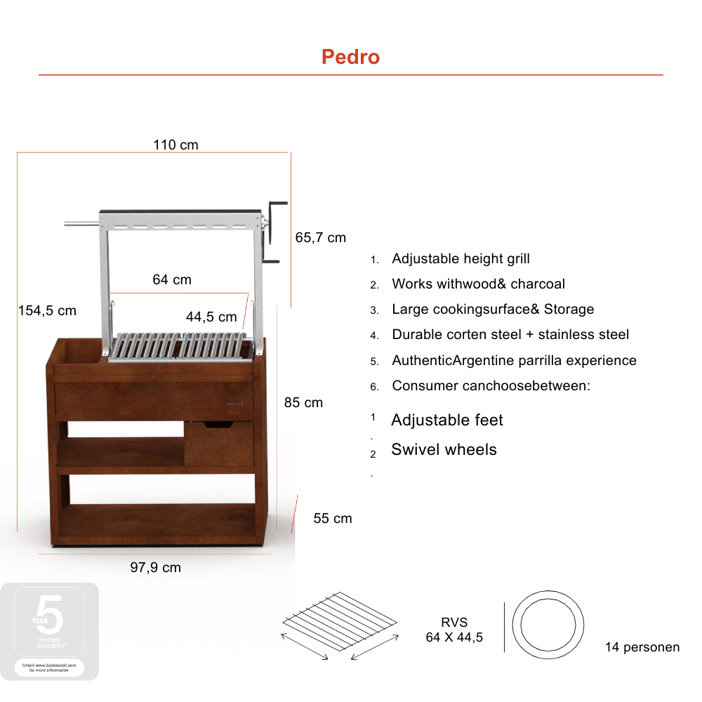 Barbecook Pedro Asado Barbecue