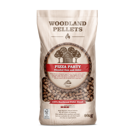 Woodland Pellets: Pizza Party Wood Pellets 9KG Bag