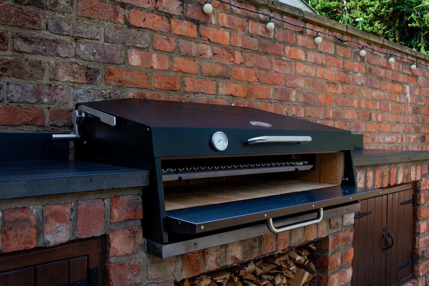Flamery Large Asado Argentinian BBQ with Full Grill + Firebox